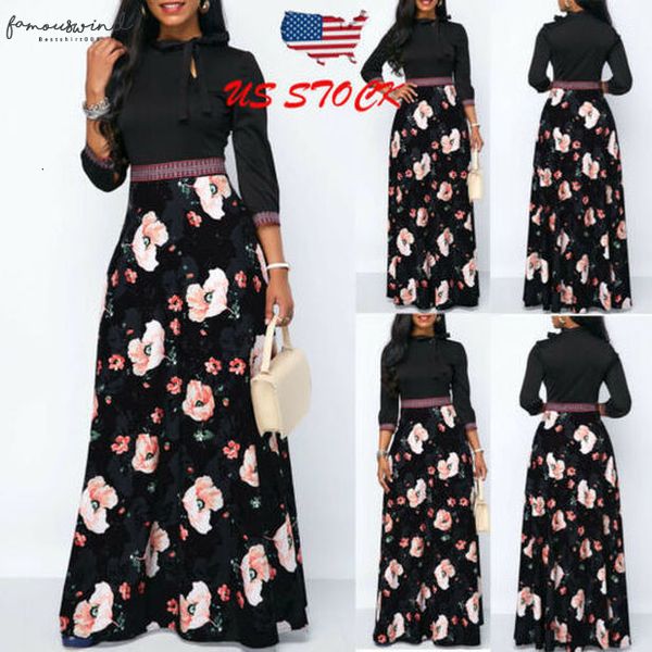 spring elegant womenthree quarter sleeve floral print boho high waist 3 4 sleeve long maxi dress ladies casual dress, Black;gray
spring elegant womenthree quarter sleeve floral print boho high waist 3 4 sleeve long maxi dress ladies casual dress, Black;gray
