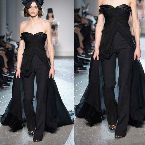 elie saab black women jumpsuit with long train 2019 sweetheart evening dresses celebrity red carpet gowns girls prom dress party, Black;red
elie saab black women jumpsuit with long train 2019 sweetheart evening dresses celebrity red carpet gowns girls prom dress party, Black;red