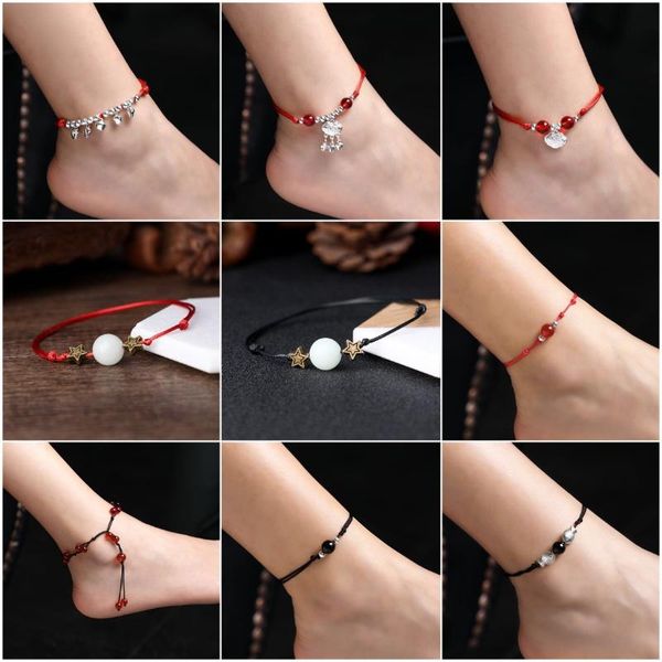 to fight a lot of selling anklet students mori series red rope elegant anklet women's retro creative foot chain, Red;blue
to fight a lot of selling anklet students mori series red rope elegant anklet women's retro creative foot chain, Red;blue