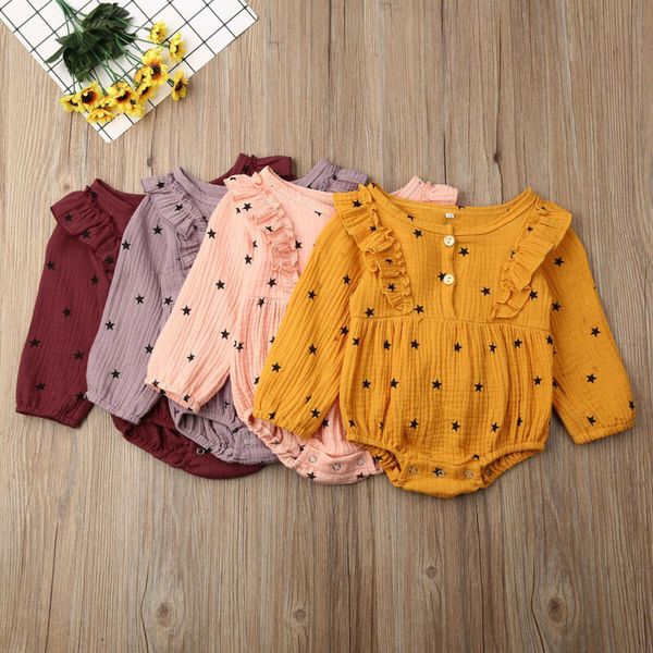 newborn baby girl ruffled long sleeve romper body suit autumn stars print jumpsuit outfits clothes clothings sunsuits rompers, Blue
newborn baby girl ruffled long sleeve romper body suit autumn stars print jumpsuit outfits clothes clothings sunsuits rompers, Blue