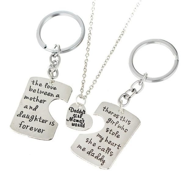 family necklaces dad mother daughter pendant necklace keychain family mother's day father's day keyring father mom necklaces, Silver
family necklaces dad mother daughter pendant necklace keychain family mother's day father's day keyring father mom necklaces, Silver