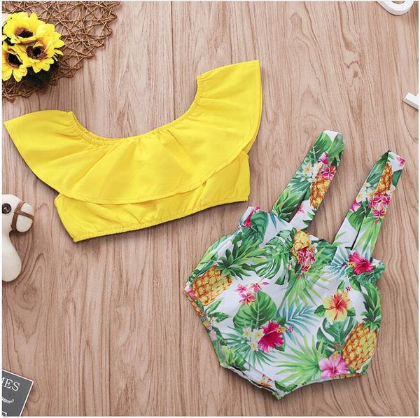 girl pineapple print short trousers with braces set baby summer yellow and short pant suit kids clothes two pieces zht 245, White
girl pineapple print short trousers with braces set baby summer yellow and short pant suit kids clothes two pieces zht 245, White