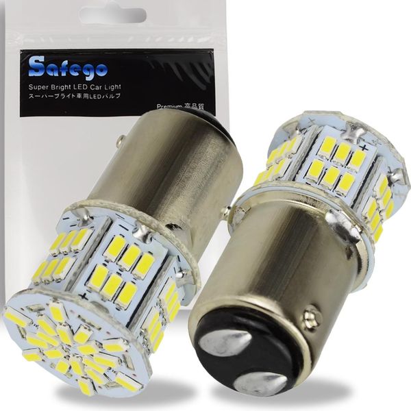safego 2pcs 1157 bay15d led bulb p21/5w car reverse rear turn signal parking light 54 smd 3014 white lamp 6000k 12v
safego 2pcs 1157 bay15d led bulb p21/5w car reverse rear turn signal parking light 54 smd 3014 white lamp 6000k 12v