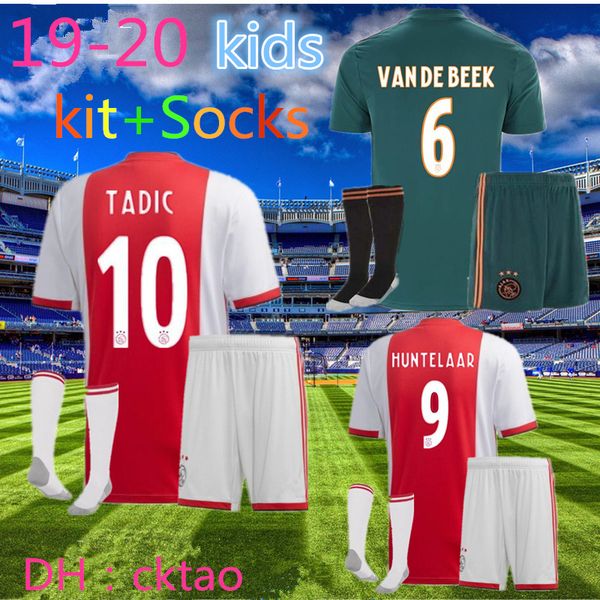 kids kit+socks 19/20 ajax home soccer jerseys 2019 ajax away neres tadic de ligt ziyech soccer shirt champions league football uniforms, Black
kids kit+socks 19/20 ajax home soccer jerseys 2019 ajax away neres tadic de ligt ziyech soccer shirt champions league football uniforms, Black