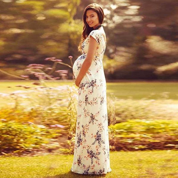 maternity dress printing short sleeve floral deep v breastfeeding dresses ladies long clothes women pregnants ship, White
maternity dress printing short sleeve floral deep v breastfeeding dresses ladies long clothes women pregnants ship, White