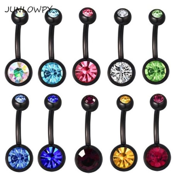 black anodized 14g stainless steel curved belly ring piercing women naval button screw bar earring body jewelry 50pcs, Silver
black anodized 14g stainless steel curved belly ring piercing women naval button screw bar earring body jewelry 50pcs, Silver