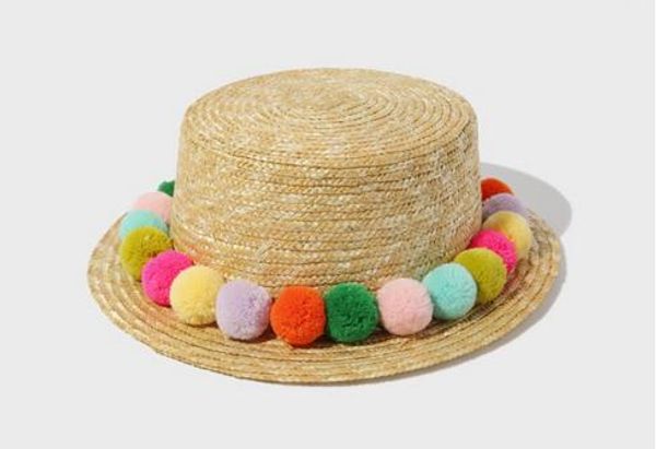 fashion straw fedora summer sun hat tribal band pompom panama beach hats, Blue;gray
fashion straw fedora summer sun hat tribal band pompom panama beach hats, Blue;gray