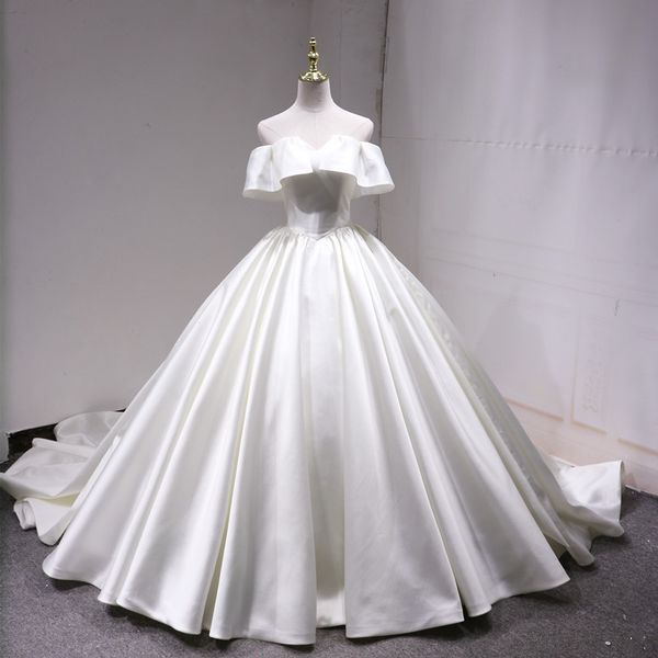 chic white satin wedding dresses with sleeves off-shoulder princess ball gown wedding dresses lace up back bridal gowns vestidos de novia
chic white satin wedding dresses with sleeves off-shoulder princess ball gown wedding dresses lace up back bridal gowns vestidos de novia