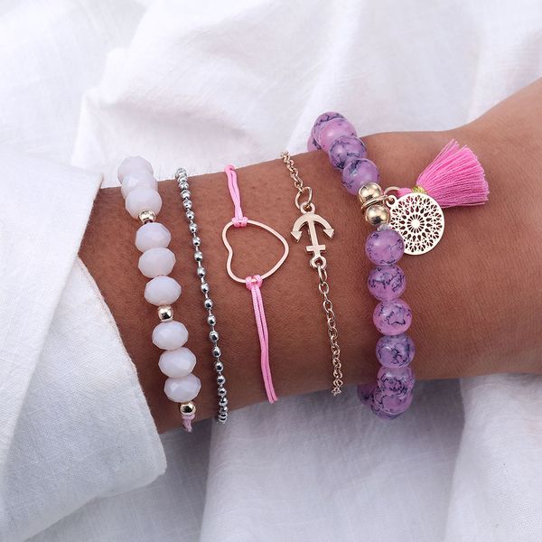pink rope heart natural stone beads anchor charm bracelet set for women ladies string chain bracelets jewelry accessories gifts, Golden;silver
pink rope heart natural stone beads anchor charm bracelet set for women ladies string chain bracelets jewelry accessories gifts, Golden;silver