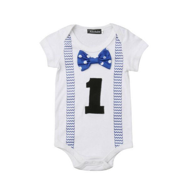 newborn baby boy gentleman bowknot short sleeve 1 birthday bodysuit jumpsuit outfits clothes 0-1y, White
newborn baby boy gentleman bowknot short sleeve 1 birthday bodysuit jumpsuit outfits clothes 0-1y, White