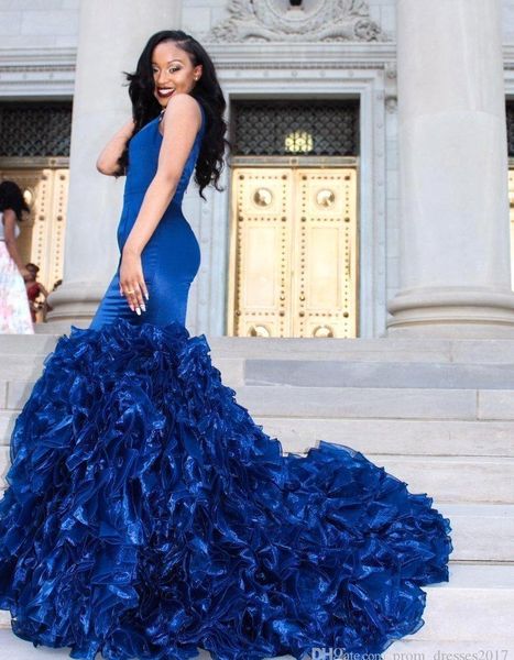 african black girl royal blue mermaid prom dresses deep v neck sleeveless ruffles organza skirt formal party prom dresses evening wear
african black girl royal blue mermaid prom dresses deep v neck sleeveless ruffles organza skirt formal party prom dresses evening wear