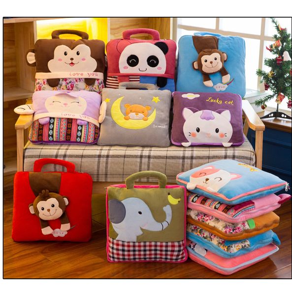 

dhl baby short plush cartoon creative blanket children summer flannel air conditioning nap cover blankets pillow cushion bath towels