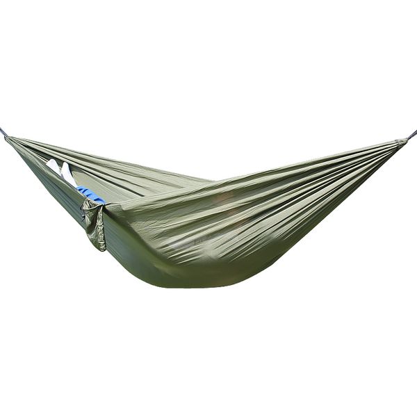 

camping hammock double camp hamac portable lightweight nylon fabric for outdoor travel suspension handy hammoc260*140cm