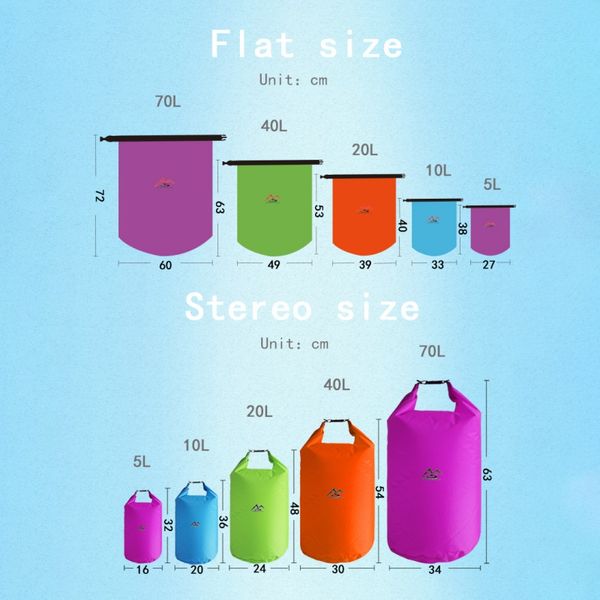 5l / 10l / 20l / 40l / 70l сумки сухой водонепроницаемой сумки открытого floating dry трансмиссионных для наружного гребли рыбалки рафтинг п
5l / 10l / 20l / 40l / 70l сумки сухой водонепроницаемой сумки открытого floating dry трансмиссионных для наружного гребли рыбалки рафтинг п
