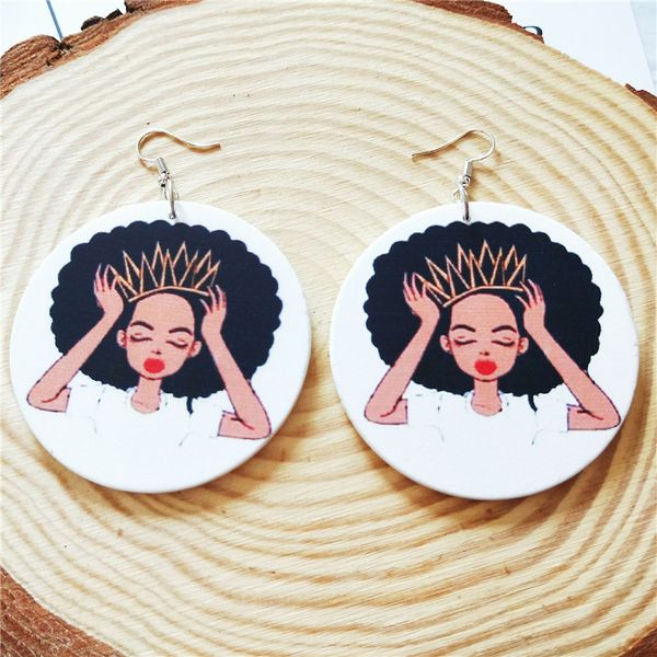 Europe and the united tate africa retro wooden round earring female graphic earring engraving printing per onality tide exaggerated ear
Europe and the united tate africa retro wooden round earring female graphic earring engraving printing per onality tide exaggerated ear