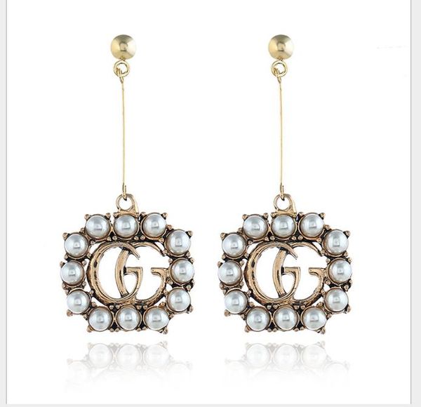 fashion individuality creative letter earrings pearl ring earrings, Golden;silver
fashion individuality creative letter earrings pearl ring earrings, Golden;silver