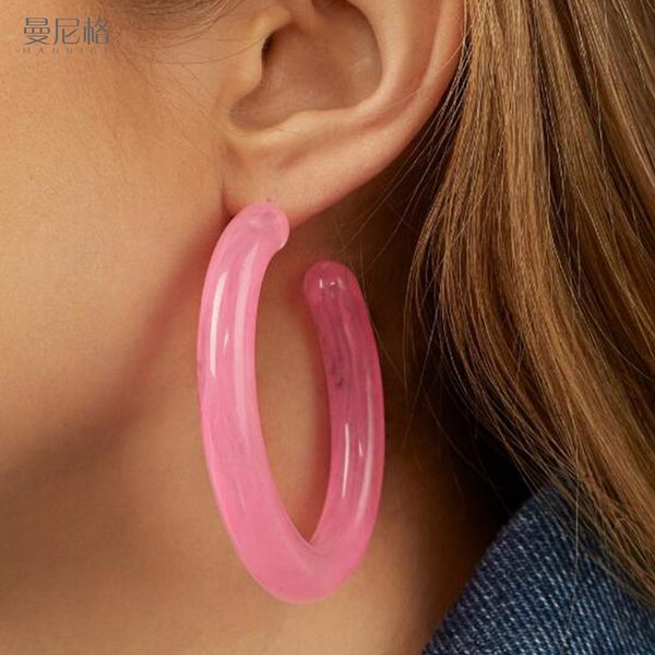 new pre-sale european and american jewelry creative open round earrings creative fluorescent resin earrings, Golden
new pre-sale european and american jewelry creative open round earrings creative fluorescent resin earrings, Golden