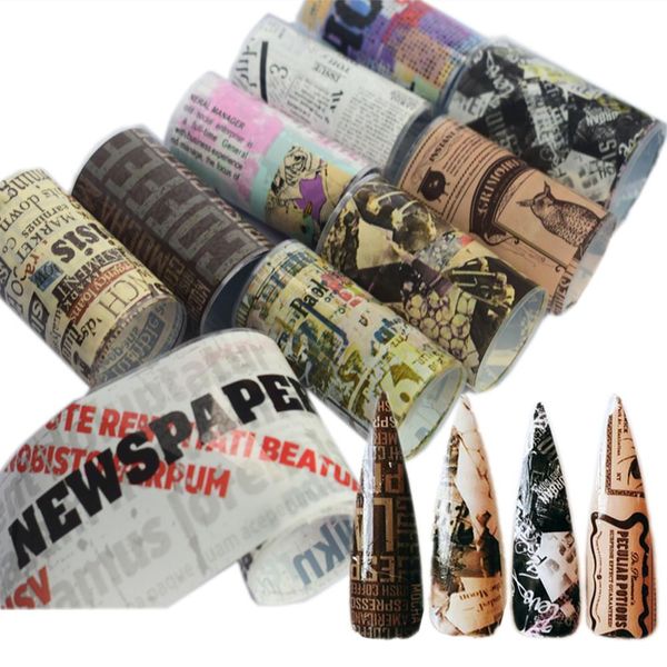 nail foil transfer set decal for nails sticker 4*100cm flower newspaper news mixed nail art decoration adhesive wraps 8/10/16pcs, Black
nail foil transfer set decal for nails sticker 4*100cm flower newspaper news mixed nail art decoration adhesive wraps 8/10/16pcs, Black