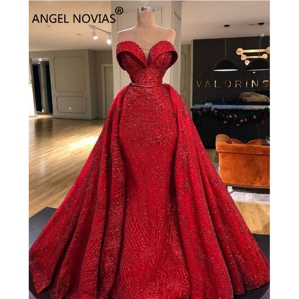 angel novias long mermaid red abendkleider arabic elegant evening dress 2018 vestido sirena largo with detachable skirt, White;black
angel novias long mermaid red abendkleider arabic elegant evening dress 2018 vestido sirena largo with detachable skirt, White;black