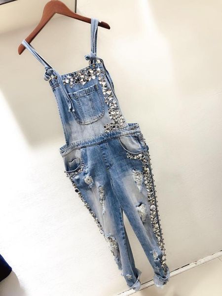 2019 fashion women diamonds hole overalls jeans pants ddxgz3v 2.12, Blue
2019 fashion women diamonds hole overalls jeans pants ddxgz3v 2.12, Blue