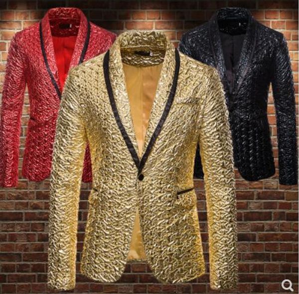 s-4xl new men clothing fashion bright folded jacquard singer ds dj suit jacket leisure stylist costumes plus size formal dress, White;black
s-4xl new men clothing fashion bright folded jacquard singer ds dj suit jacket leisure stylist costumes plus size formal dress, White;black