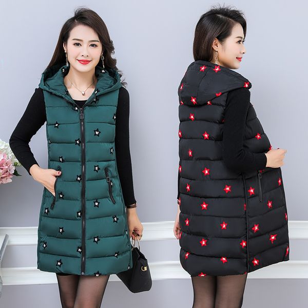 winter warm vest female fashion lady large size thick hooded long vest plus size 5xl, Black;white
winter warm vest female fashion lady large size thick hooded long vest plus size 5xl, Black;white