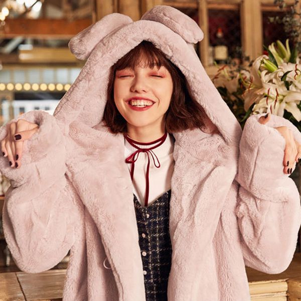 women soft fur coat winter thicken warmer fluffy cute ear jackets overcoat outerwear parkas horn button 2j1118, Black
women soft fur coat winter thicken warmer fluffy cute ear jackets overcoat outerwear parkas horn button 2j1118, Black