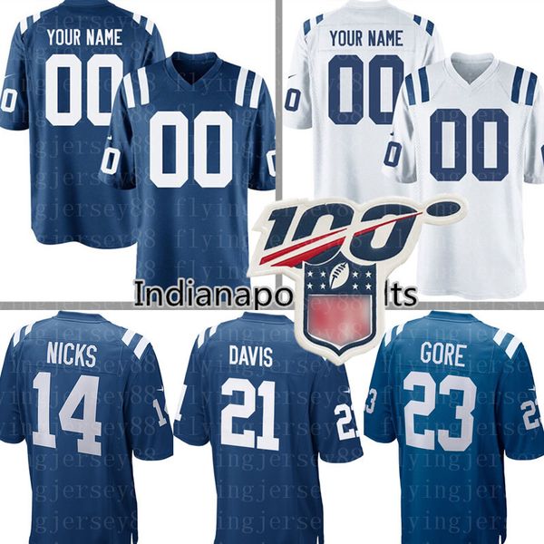 

indianapolis custom colt jersey 56 quenton nelson 85 eric ebron 4 adam vinatieri 15 brissett 41 matthias farley football jerseys, Black;red