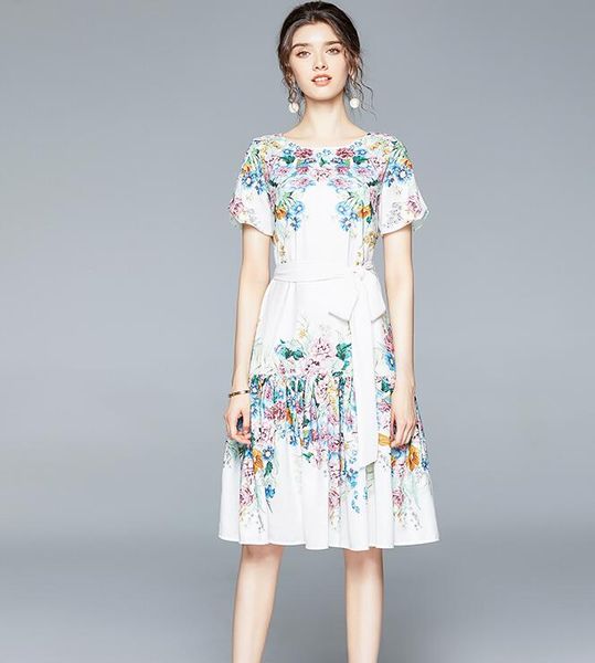new lady women french niche retro printing summer harvest waist was thin temperament dress, Black;gray
new lady women french niche retro printing summer harvest waist was thin temperament dress, Black;gray