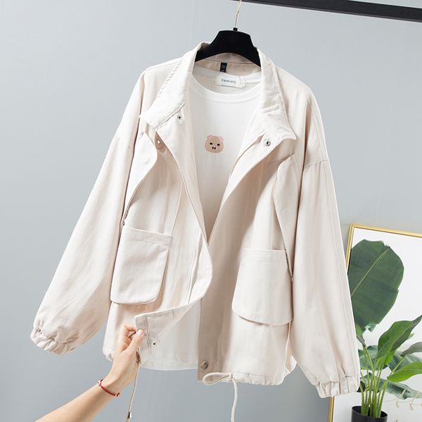 harajuku short windbreaker women loose long sleeve coats and jacket spring autumn korean student ladies outerwear bomber jacket, Black;brown
harajuku short windbreaker women loose long sleeve coats and jacket spring autumn korean student ladies outerwear bomber jacket, Black;brown