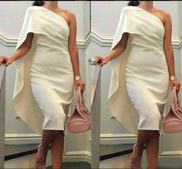 2020 short women prom dresses one shoulder sheath cocktail dresses with cape tea length party dress plus size formal homecoming gowns, Black
2020 short women prom dresses one shoulder sheath cocktail dresses with cape tea length party dress plus size formal homecoming gowns, Black