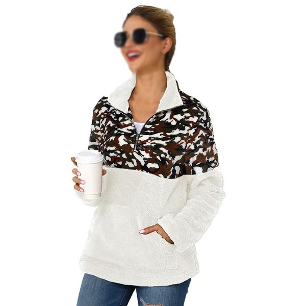 2020 women's long sleeve leopard print hoodies with pocket zipper lapel winter warm plush pike coat sale, Black
2020 women's long sleeve leopard print hoodies with pocket zipper lapel winter warm plush pike coat sale, Black