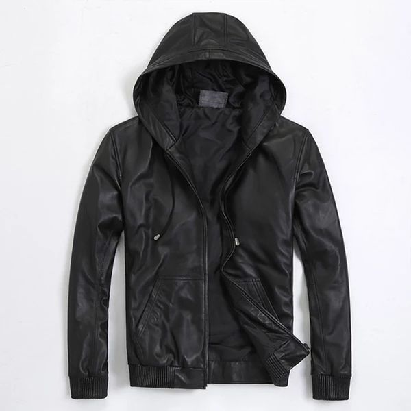 new spring genuine leather coat hooded men luxury short style leather jacket mens real sheepskin jacket plus size m-5xl, Black
new spring genuine leather coat hooded men luxury short style leather jacket mens real sheepskin jacket plus size m-5xl, Black