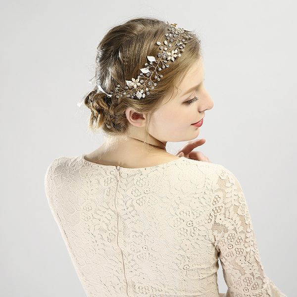 2 colors gold silver pearl headbands wedding tiara bridal rhinestone flower hairbands crystal hair accessories for women, Golden;white
2 colors gold silver pearl headbands wedding tiara bridal rhinestone flower hairbands crystal hair accessories for women, Golden;white