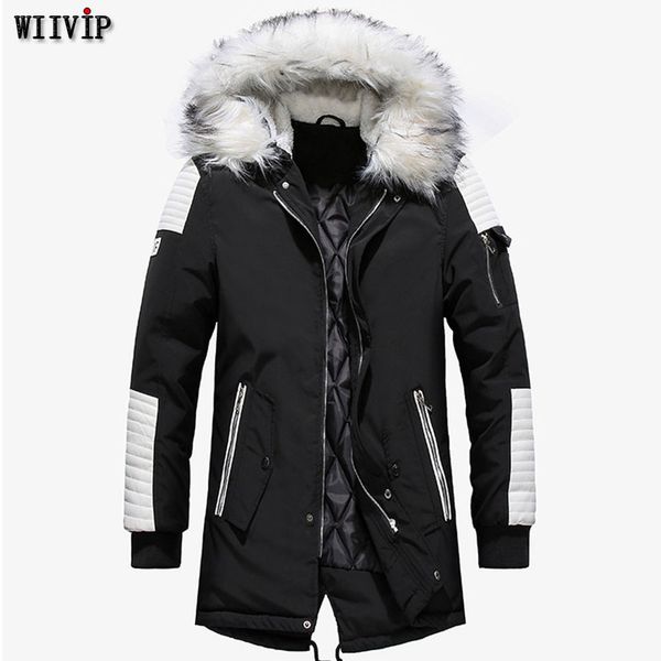 new autumn winter men's long hooded windbreaker jacket, plus velvet thick warm fashion patchwork casual large size coat 318, Black
new autumn winter men's long hooded windbreaker jacket, plus velvet thick warm fashion patchwork casual large size coat 318, Black