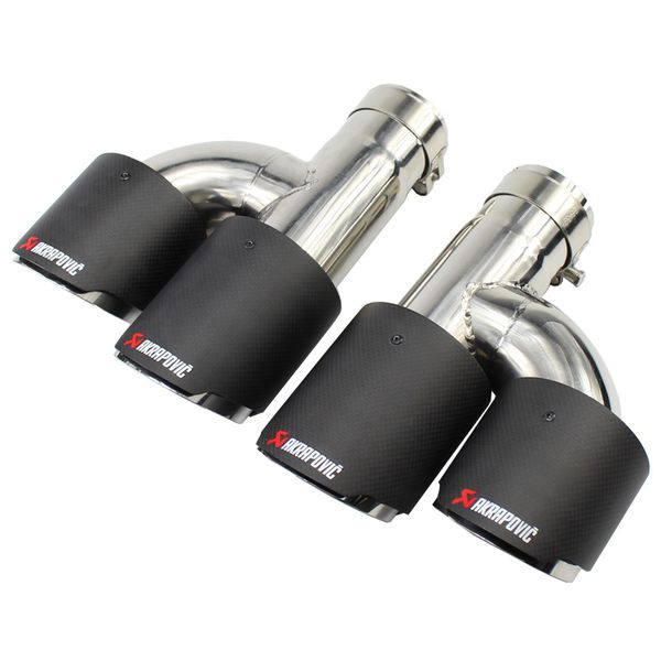 2pcs: inlet 51mm 54mm 57mm 60mm 63mm outlet 89mm universal car carbon fiber akrapovic exhaust tip dual noses end pipe muffler
2pcs: inlet 51mm 54mm 57mm 60mm 63mm outlet 89mm universal car carbon fiber akrapovic exhaust tip dual noses end pipe muffler