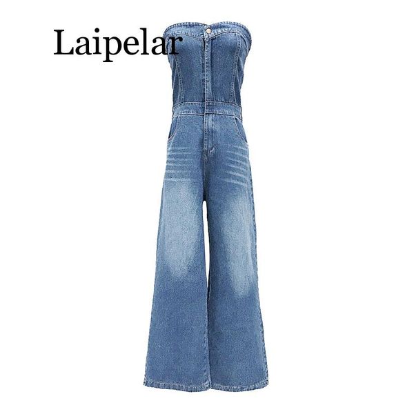 women strapless sleeveless full length blue denim jumpsuit vocation holiday beach pocket, Black;white
women strapless sleeveless full length blue denim jumpsuit vocation holiday beach pocket, Black;white