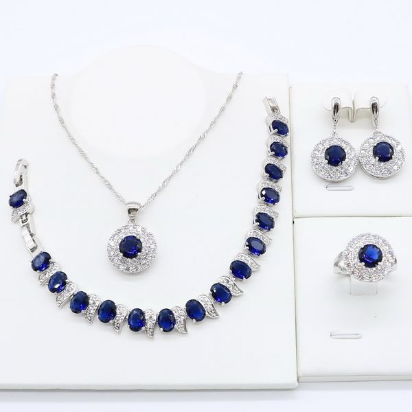 dark blue white zirconia 925 logo silver jewelry sets for women bracelet necklace pendant ring earrings wedding birthday gift, Slivery;golden
dark blue white zirconia 925 logo silver jewelry sets for women bracelet necklace pendant ring earrings wedding birthday gift, Slivery;golden