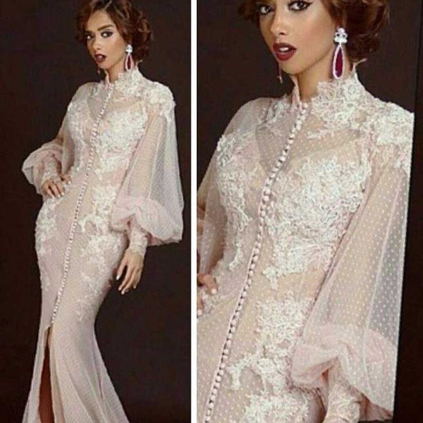 mermaid appliques front slit peach blush prom dresses arabic evening gowns saudi arabia long sleeves sheer high neck formal dress, Black;red
mermaid appliques front slit peach blush prom dresses arabic evening gowns saudi arabia long sleeves sheer high neck formal dress, Black;red