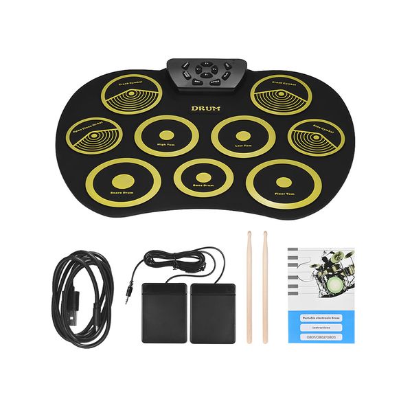 hot поѬаивного лекѬонного drum set roll up drum kit 9 кѬемниев колодки usb powered педал dr
hot поѬаивного лекѬонного drum set roll up drum kit 9 кѬемниев колодки usb powered педал dr