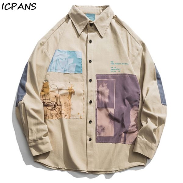 icpans long sleeve shirts casual hip hop loose men women shirt vintage creative newspaper full printed 2019 fashion streetwear, White;black
icpans long sleeve shirts casual hip hop loose men women shirt vintage creative newspaper full printed 2019 fashion streetwear, White;black