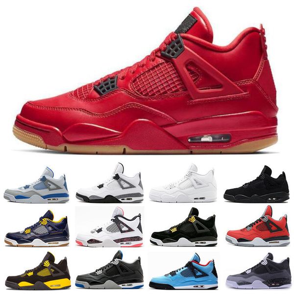 2019 4s BRED Basketball Shoes White Cement Pure Money Men Laser Black Cat Military Blue TORO BRAVO Royalty Motorsports Sports Sneaker 7-13
2019 4s BRED Basketball Shoes White Cement Pure Money Men Laser Black Cat Military Blue TORO BRAVO Royalty Motorsports Sports Sneaker 7-13