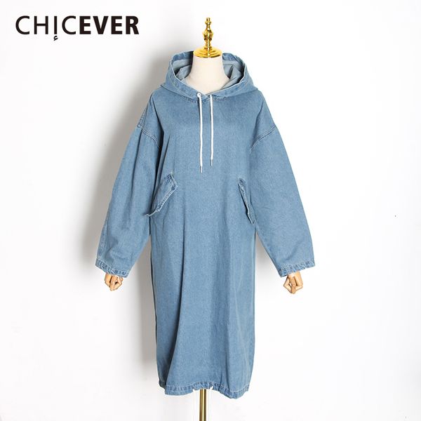 chicever korean denim dress for women hooded long sleeve oversize loose lace up female dresses 2019 autumn clothes new fashion, Black;gray
chicever korean denim dress for women hooded long sleeve oversize loose lace up female dresses 2019 autumn clothes new fashion, Black;gray