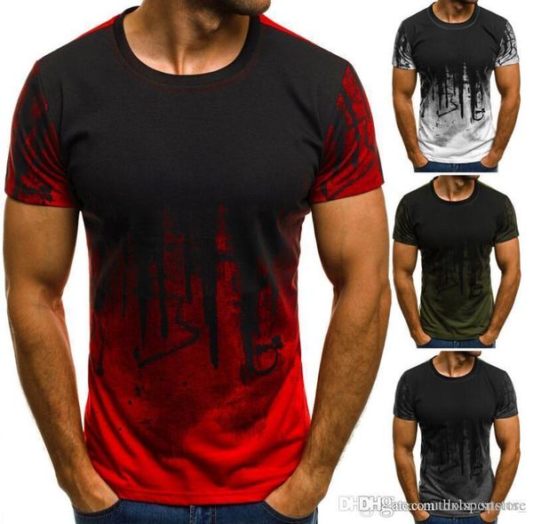 2018 new european and american men's fashion sports fitness camouflage short-sleeved t-shirt summer personality printing t-shirt male, White;black
2018 new european and american men's fashion sports fitness camouflage short-sleeved t-shirt summer personality printing t-shirt male, White;black