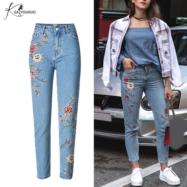 2019 winter high waist denim boyfriend jeans for women embroidery vintage ripped mom jeans plus size female skinny woma, Blue
2019 winter high waist denim boyfriend jeans for women embroidery vintage ripped mom jeans plus size female skinny woma, Blue