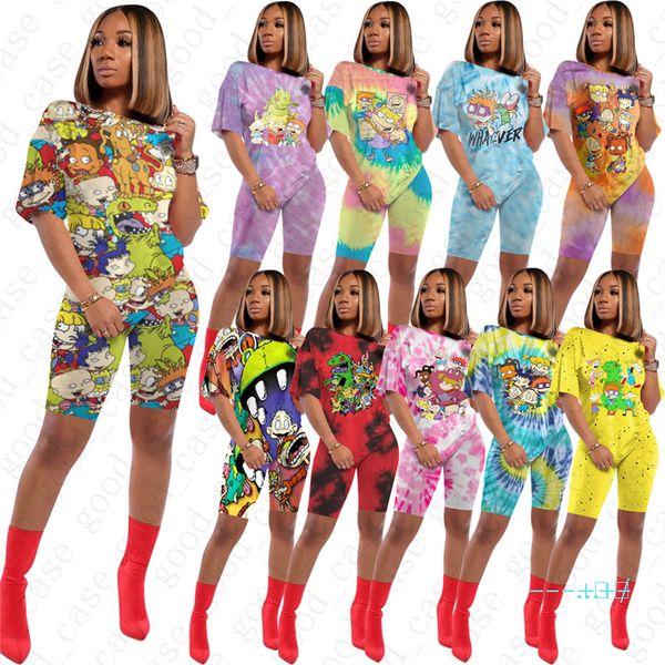 women's luxury clothing design tie-dyed cartoon print pullover t-shirt+shorts sets 2 piece summer outfits short sleeve tracksuit d5807, Gray
women's luxury clothing design tie-dyed cartoon print pullover t-shirt+shorts sets 2 piece summer outfits short sleeve tracksuit d5807, Gray