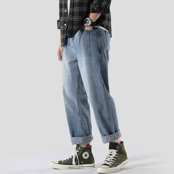 04 мужские джинсы fall tide brand ins прямые свободные широкие брюки мужские брюки по щиколотку, Blue
04 мужские джинсы fall tide brand ins прямые свободные широкие брюки мужские брюки по щиколотку, Blue