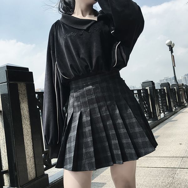 skirts spring autumn 2021 harajuku women fashion dark gray pleated skirt gothic punk style high waist female mini shorts, Black
skirts spring autumn 2021 harajuku women fashion dark gray pleated skirt gothic punk style high waist female mini shorts, Black