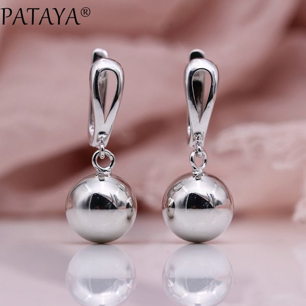 pataya new white gold simple fine classic earring spherical long dangle earrings women fashion wedding party exquisite jewelry, Golden
pataya new white gold simple fine classic earring spherical long dangle earrings women fashion wedding party exquisite jewelry, Golden