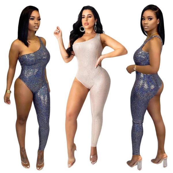 glitter sequins women one leg romper party occasion 2020 latest one shoulder sleeveless nightclub skinny jumpsuits sparkle, Black;white
glitter sequins women one leg romper party occasion 2020 latest one shoulder sleeveless nightclub skinny jumpsuits sparkle, Black;white